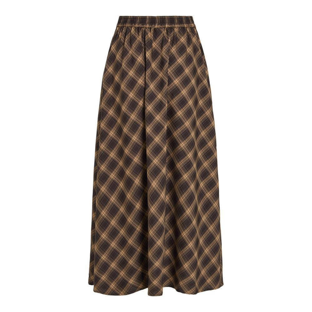 Vila Lene Check Ankle-Length Skirt